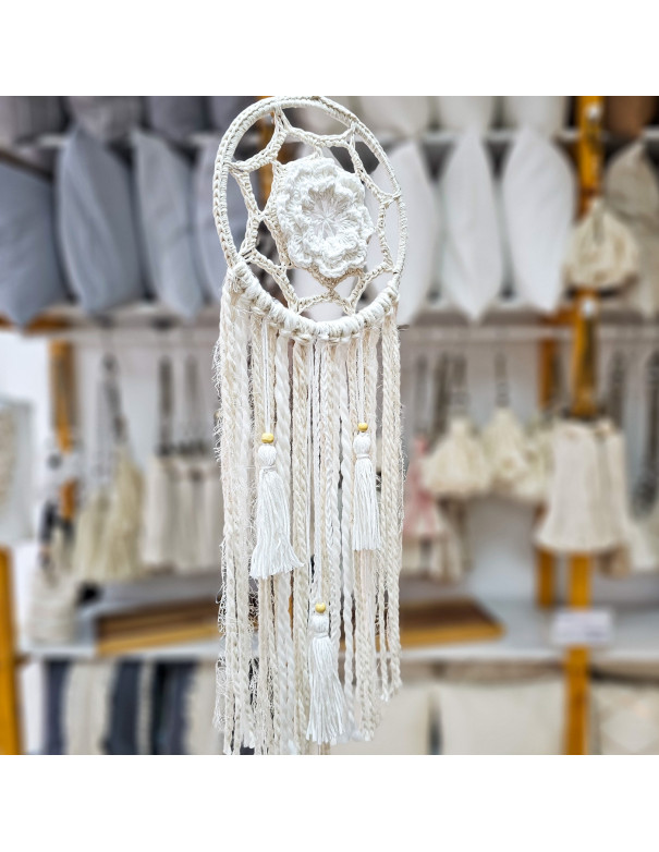 Atrapasueños Gema Blanco 15cm - Deco Por Mayor