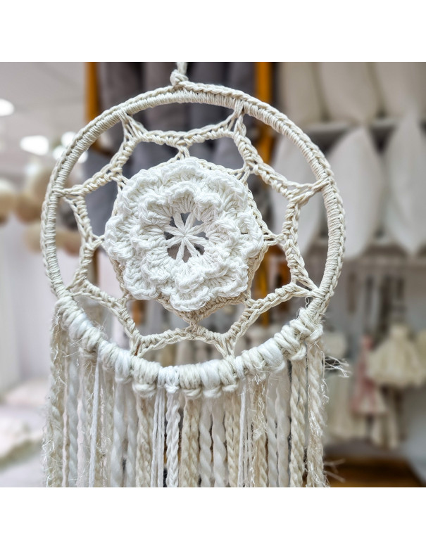 Atrapasueños Gema Blanco 15cm - Deco Por Mayor