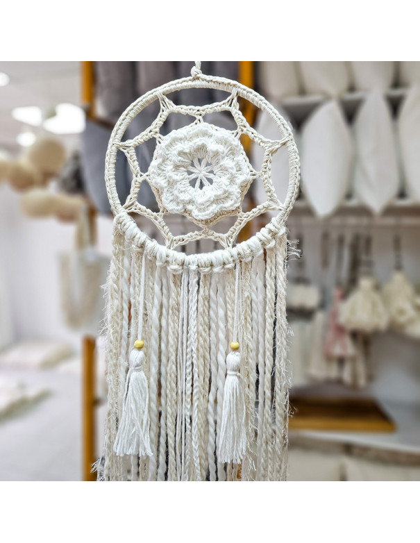 Atrapasueños Gema Blanco 15cm - Deco Por Mayor