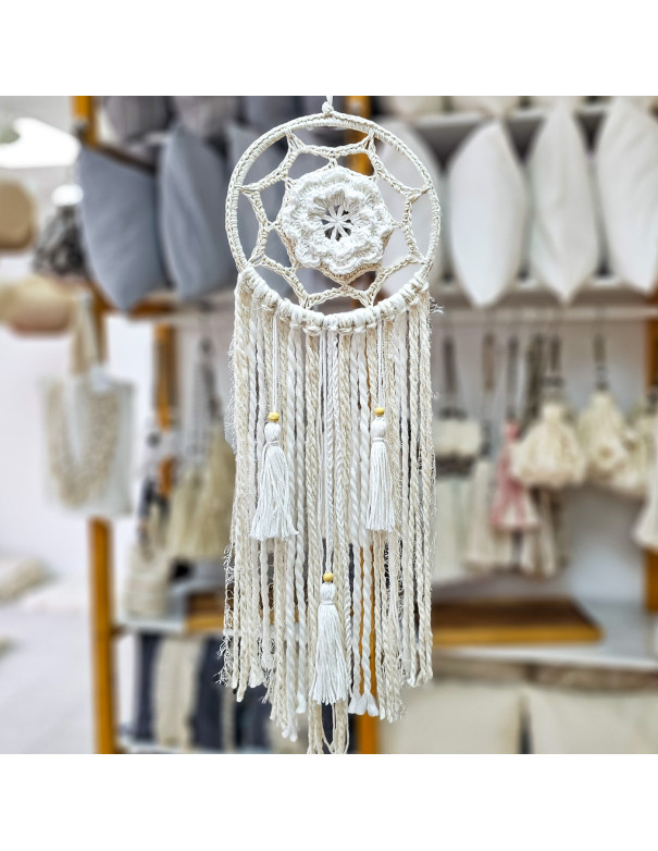 Atrapasueños Gema Blanco 15cm - Deco Por Mayor