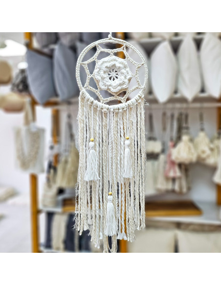 Atrapasueños Gema Blanco 15cm - Deco Por Mayor