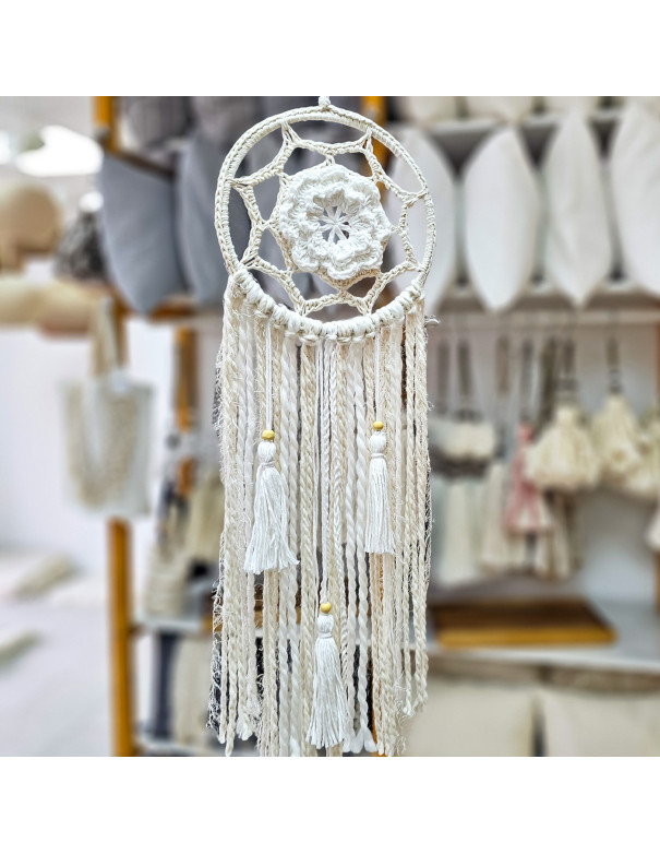 Atrapasueños Gema Blanco 15cm - Deco Por Mayor