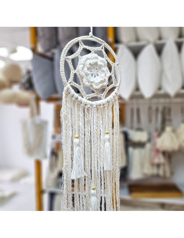 Atrapasueños Gema Blanco 15cm - Deco Por Mayor