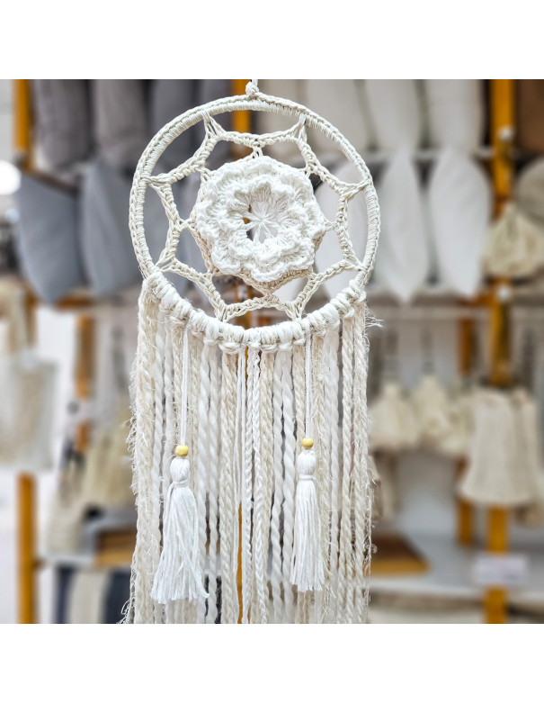 Atrapasueños Gema Blanco 15cm - Deco Por Mayor