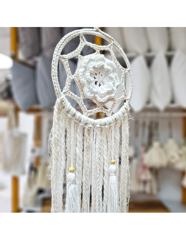 Atrapasueños Gema Blanco 15cm - Deco Por Mayor