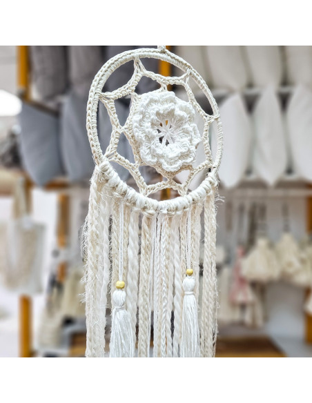 Atrapasueños Gema Blanco 15cm - Deco Por Mayor