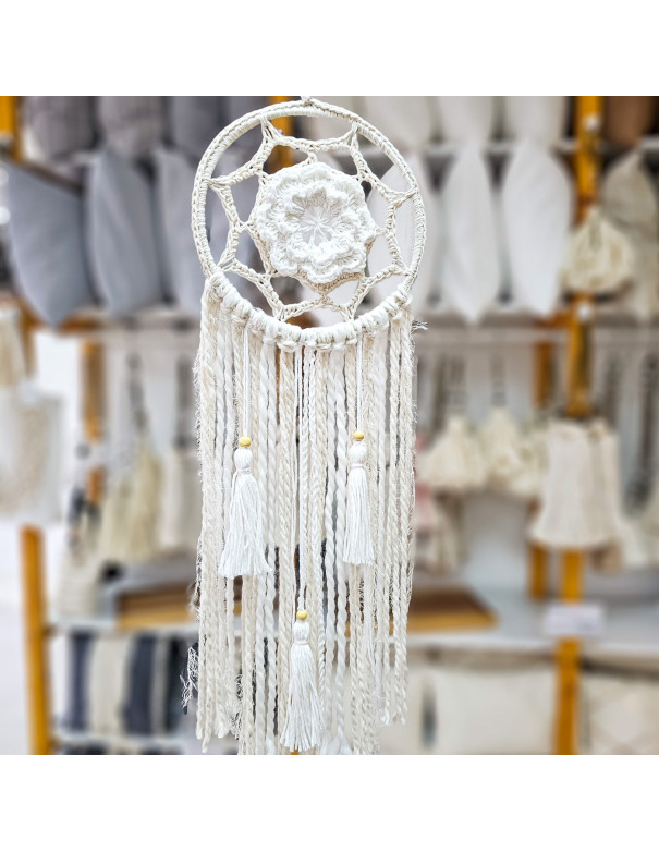 Atrapasueños Gema Blanco 15cm - Deco Por Mayor