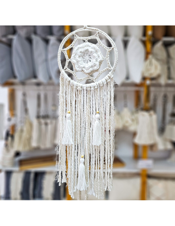 Atrapasueños Gema Blanco 15cm - Deco Por Mayor