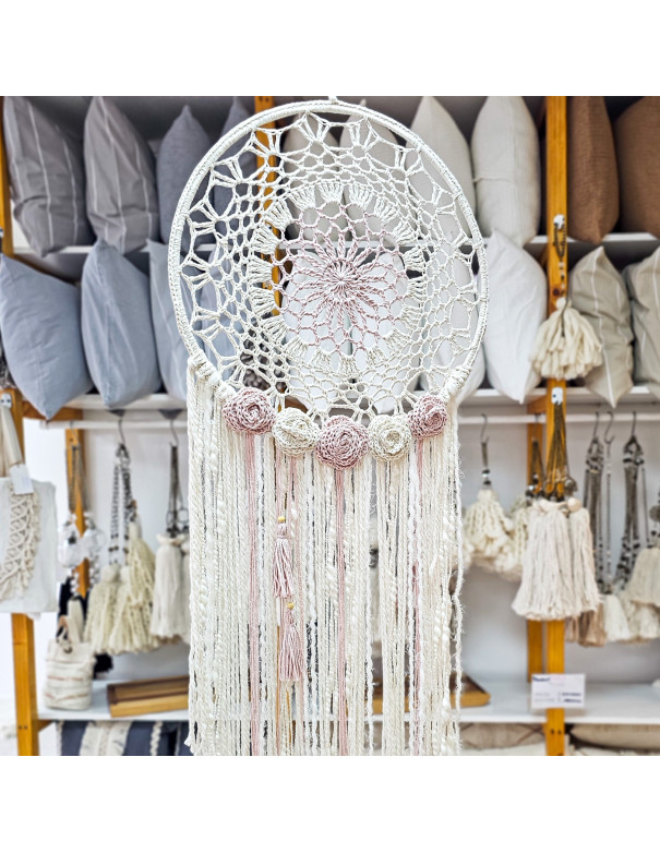 Atrapasueños Lina Rosa 40cm - Deco Por Mayor