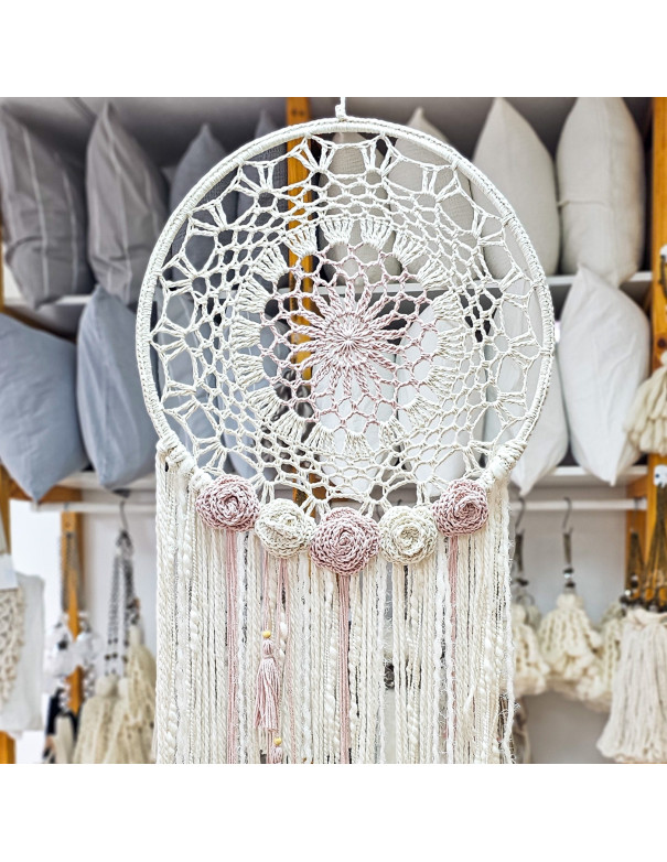 Atrapasueños Lina Rosa 40cm - Deco Por Mayor