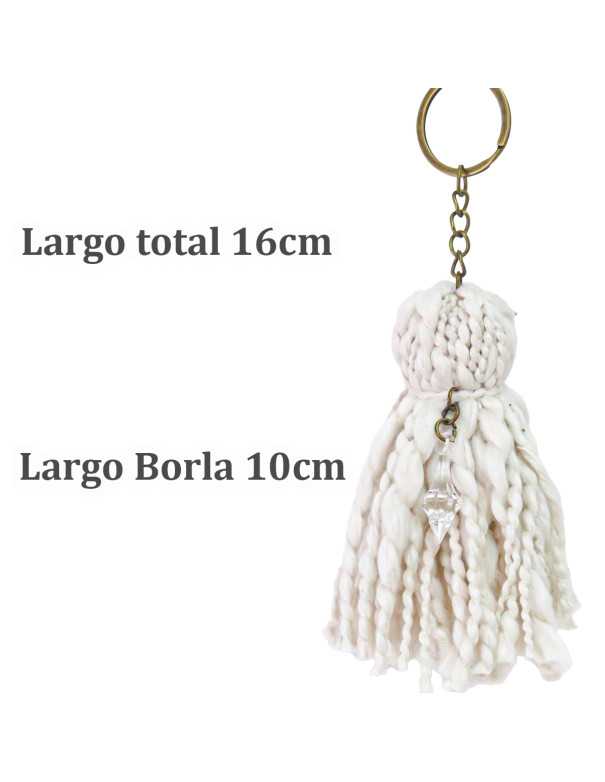 Llavero Olivia (Natural) - Deco Por Mayor