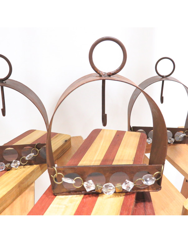 Porta Espiral Hierro Boho - Deco Por Mayor