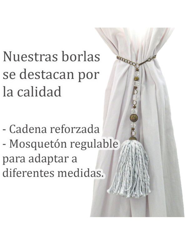 Borla Guada (Gris Perla) - Deco Por Mayor