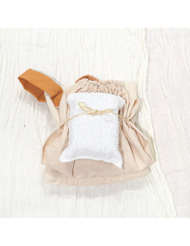 Set Cocina Guarda Bolsa + Agarradera + Esponja (Arena) - Deco Por Mayor