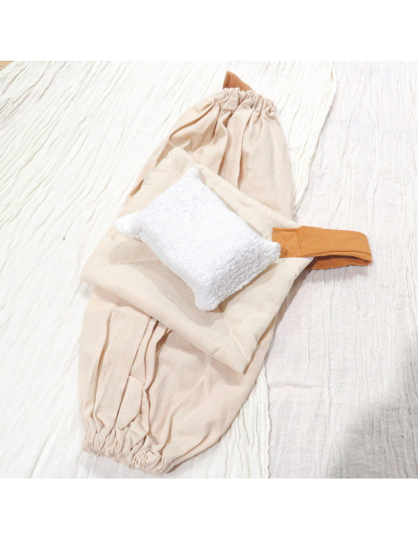 Set Cocina Guarda Bolsa + Agarradera + Esponja (Arena) - Deco Por Mayor