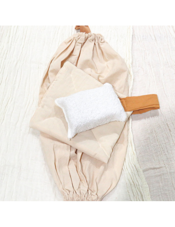 Set Cocina Guarda Bolsa + Agarradera + Esponja (Arena) - Deco Por Mayor