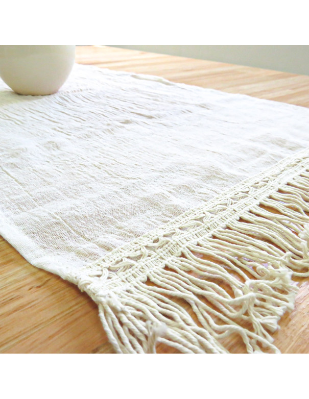 caminos de mesa con flecos