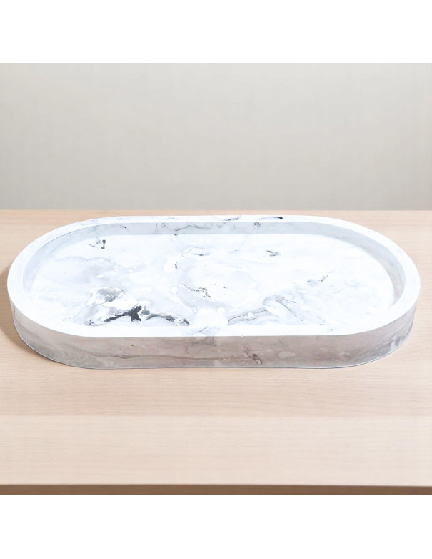 Bandeja Ovalada (Efecto Marmol) - Deco Por Mayor
