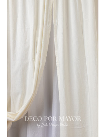 Juego de Cortinas Tusor Natural - Deco Por Mayor