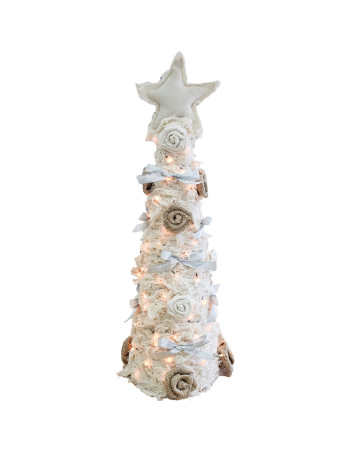 Árbol Navidad 60cm Plateado (100 Luces) - Deco Por Mayor