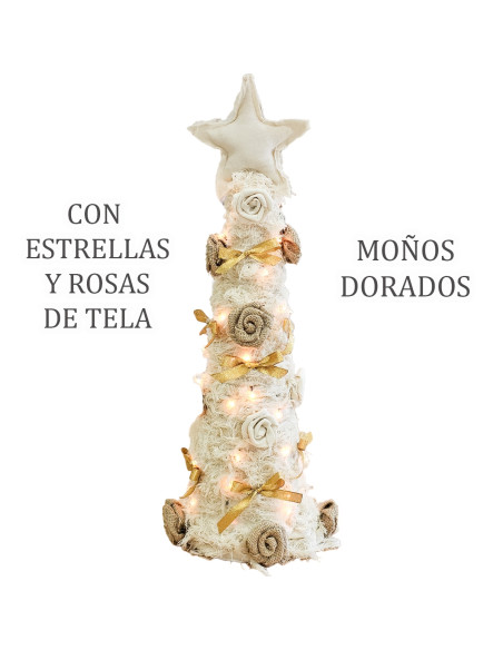 Árbol Navidad 60cm Dorado (100 Luces) - Deco Por Mayor