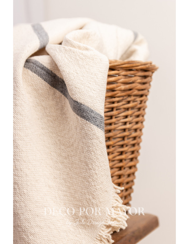 Manta Ludmila (Gris) - Deco Por Mayor