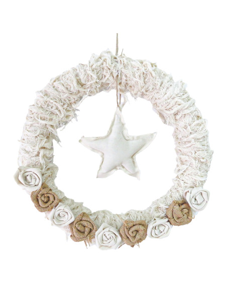 Corona Navideña 35cm (Con Luces) - Deco Por Mayor