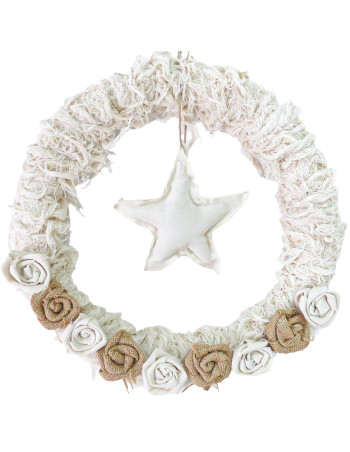 Corona Navideña 35cm (Con Luces) - Deco Por Mayor