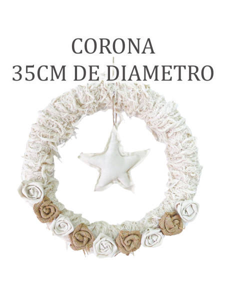 Corona Navideña 35cm (Con Luces) - Deco Por Mayor