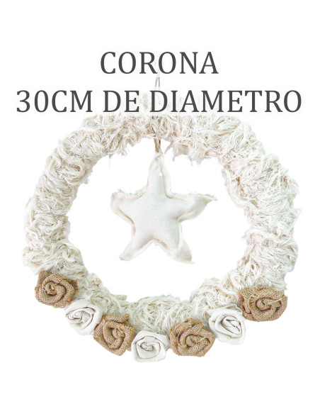 Corona Navideña 30cm (Con Luces) - Deco Por Mayor