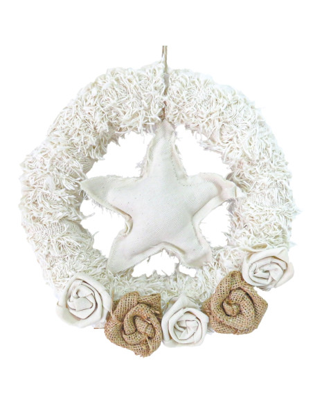 Corona Navideña 20cm (Con Luces) - Deco Por Mayor
