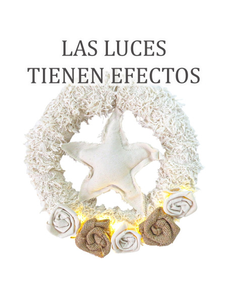Corona Navideña 20cm (Con Luces) - Deco Por Mayor