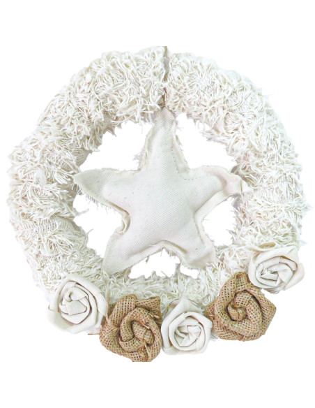 Corona Navideña 20cm (Con Luces) - Deco Por Mayor