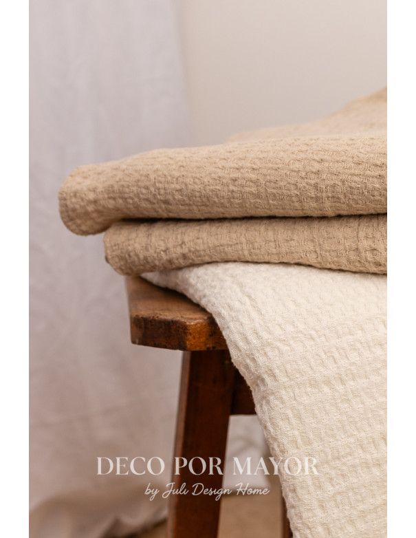 Manta Alma Waffle (Arena) - Deco Por Mayor