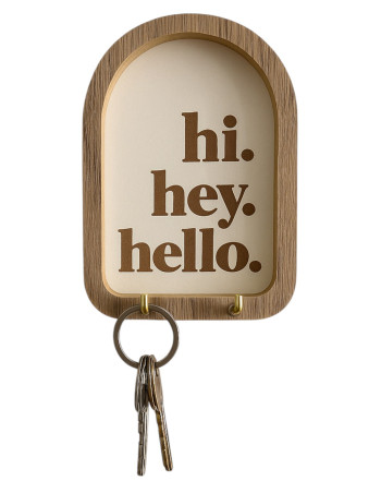 Porta Llaves Hi Hey Hello - Deco Por Mayor