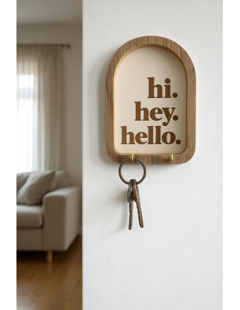 Porta Llaves Hi Hey Hello - Deco Por Mayor 2