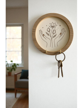 Porta Llaves Florecer Circular - Deco Por Mayor 2