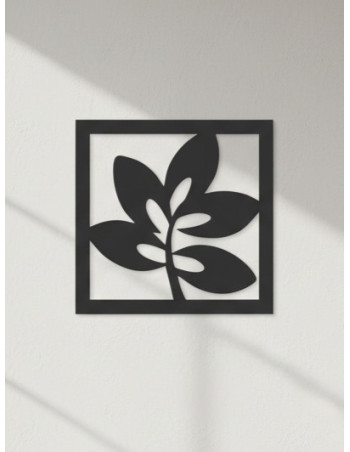 Cuadro Hoja III - Negro 40cm - Deco Por Mayor