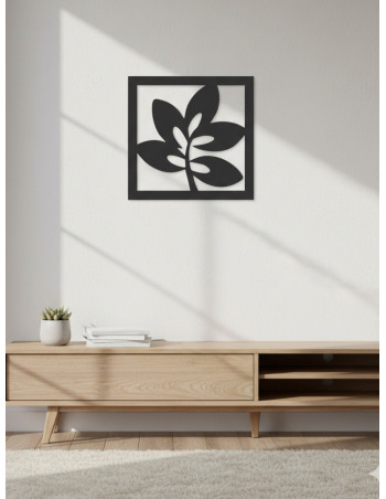 Cuadro Hoja III - Negro 40cm - Deco Por Mayor 2