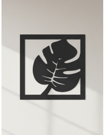 Cuadro Hoja IV - Negro 40cm - Deco Por Mayor