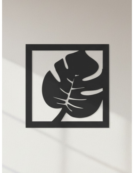 Cuadro Hoja IV - Negro 40cm - Deco Por Mayor
