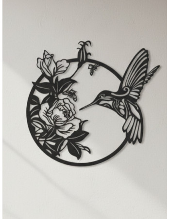 Cuadro Colibrí - Negro - Deco Por Mayor