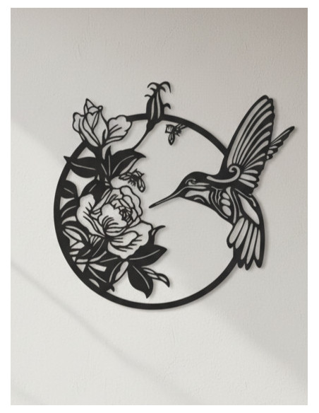 Cuadro Colibrí - Negro - Deco Por Mayor