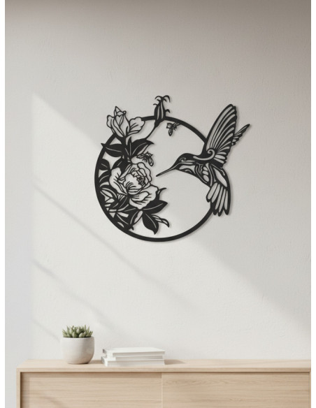 Cuadro Colibrí - Negro - Deco Por Mayor