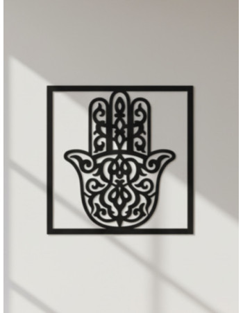 Cuadro Mano de Fátima II - Negro 40cm - Deco Por Mayor