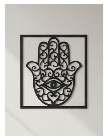 Cuadro Mano de Fátima III - Negro 40cm - Deco Por Mayor