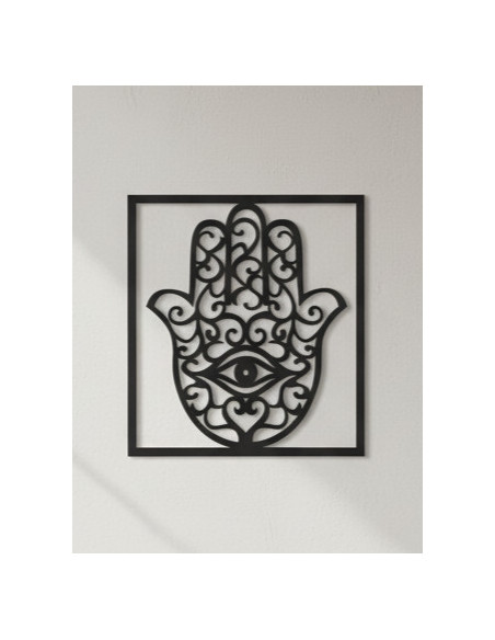 Cuadro Mano de Fátima III - Negro 40cm - Deco Por Mayor