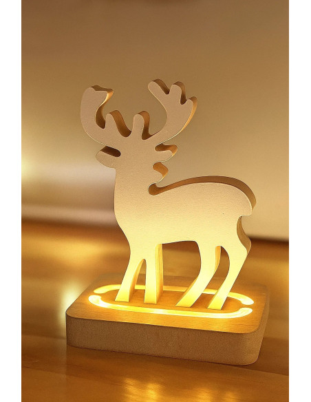 Reno Con Luz Navidad - Deco Por Mayor