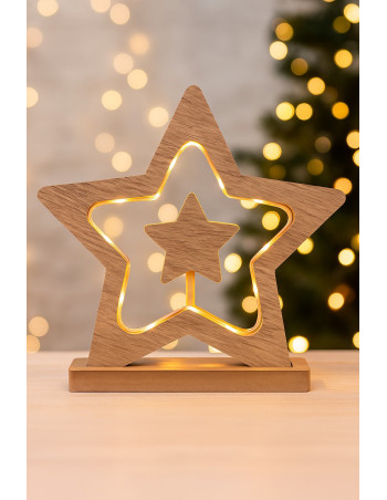 Estrella Navidad Con Luces - Deco Por Mayor