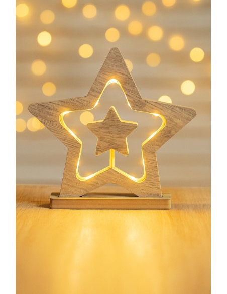 Estrella Navidad Con Luces - Deco Por Mayor